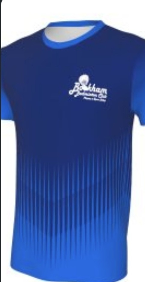 Proposed Bookham blue match jersey front with club chest logo